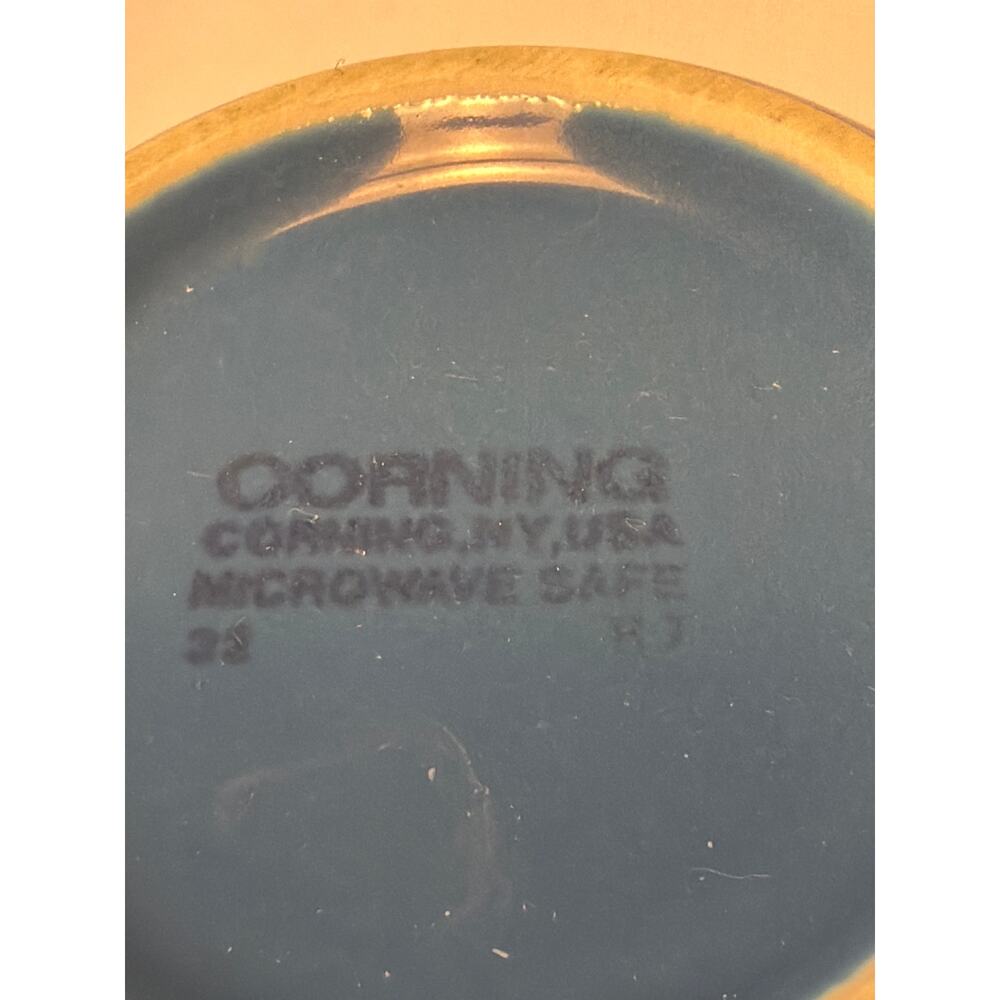Corning NY USA Stoneware Royal Blue Coffee Tea Mugs Set of 4 - Picture 6 of 6
